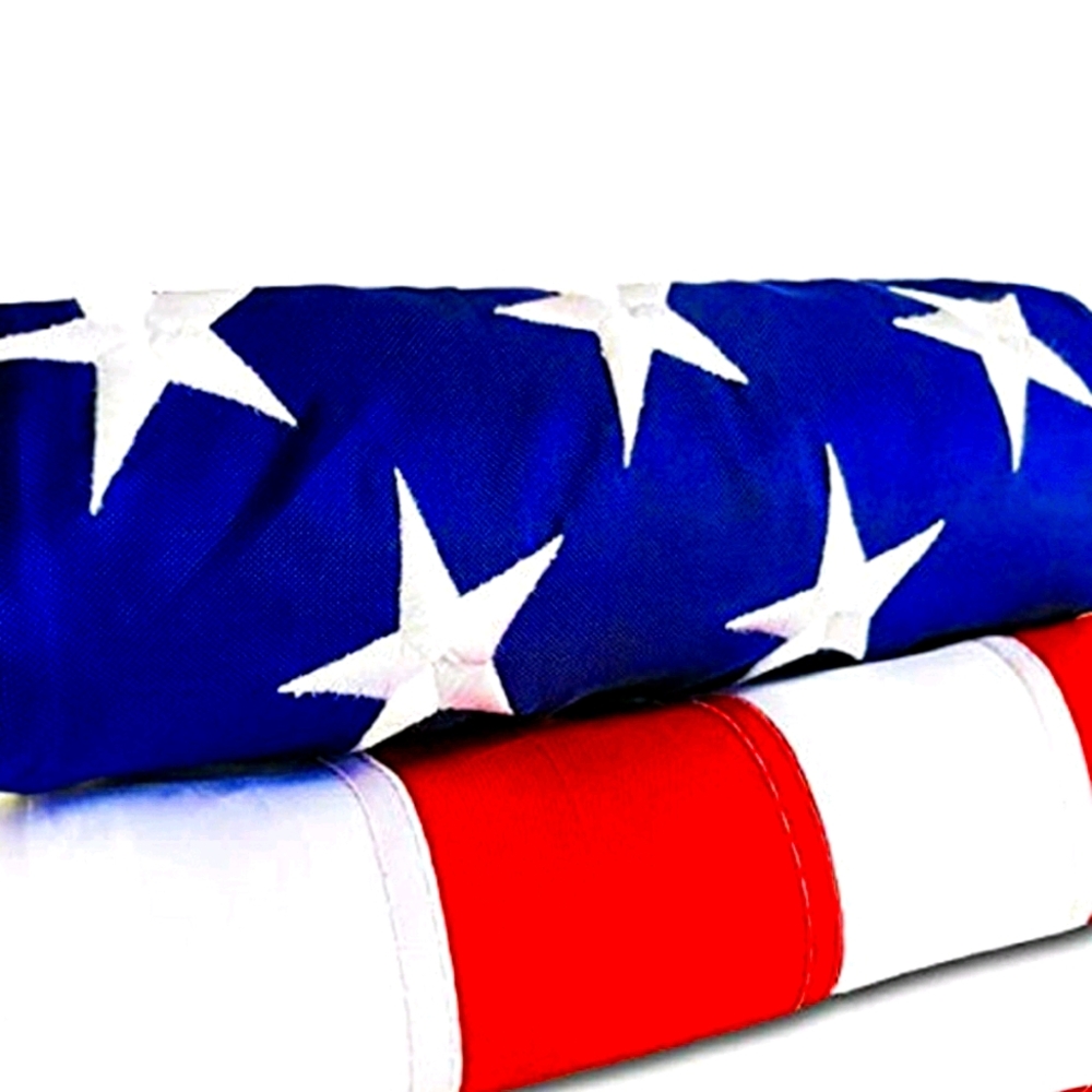 Heavy-Duty US Flag Embroidered Stars Nylon 3' x 5'